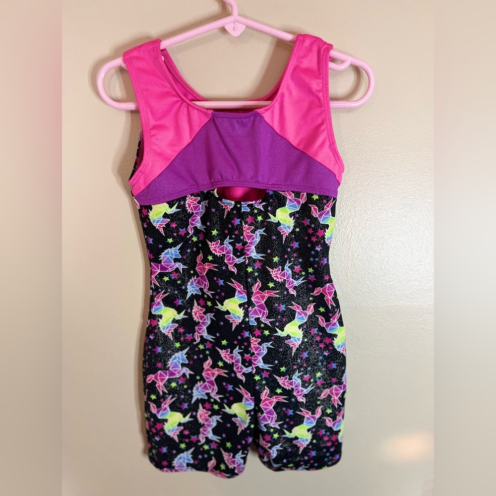 Vibrant and colorful gymnastics/dance leotard
